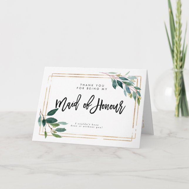 vert merci d'avoir reçu la carte d'honneur (Devant)
