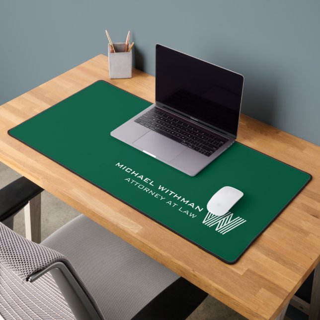 VERT Minimal Monogramme Initiale ENTREPRISE COMMER (Bureau 2)