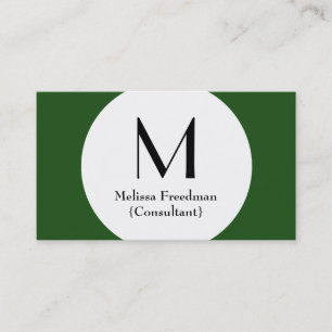 Vert moderne Cercle personnalisé Cartes de visite 