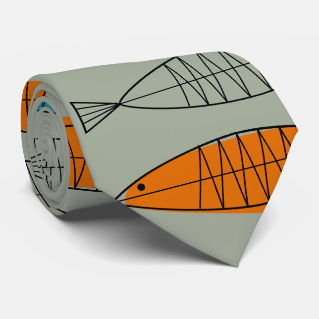 Vert moderne de céleri de cravate de poissons de (Roulé)