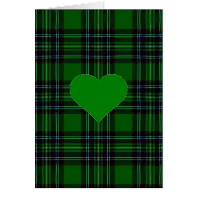 Vert N' Plaque de tartan noir - accent de coeur ve (Devant)