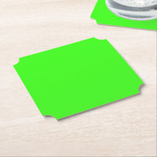 Vert néon sous-verre en papier moderne – Personnal
