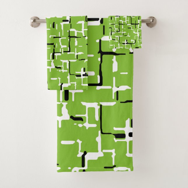 Vert noir blanc Motif moderne  (En situation)