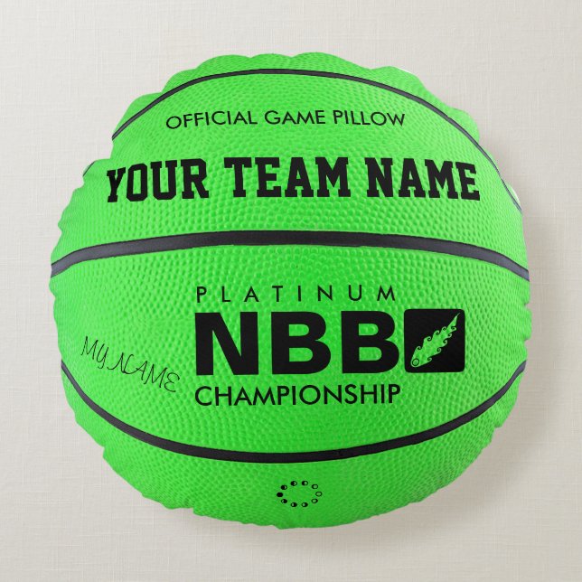 Vert OFFICIEL L de COUSSIN de JEU de BASKET-BALL (Devant)