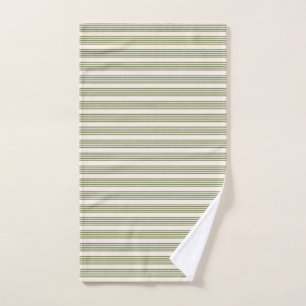 Vert olive et beige cinq rayures motif