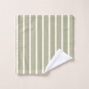 Vert olive et beige cinq rayures motif