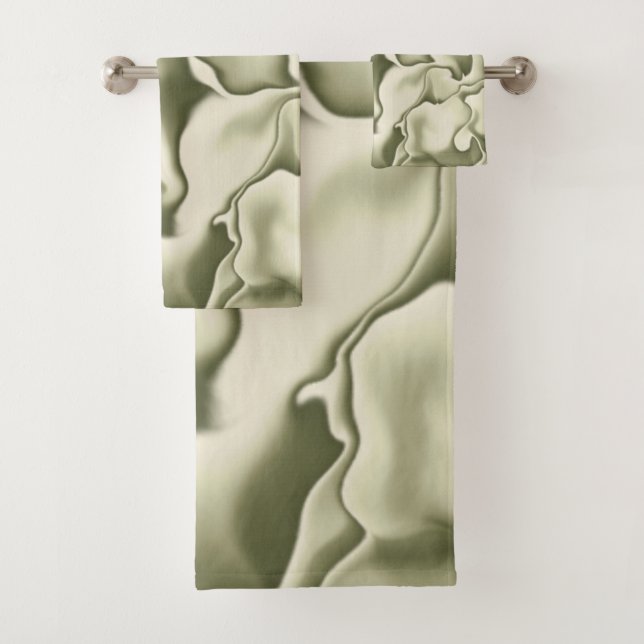 Vert olive fumée et Motif bronzé (En situation)