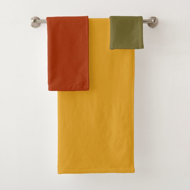 vert olive, rouille et jaune solide (En situation)