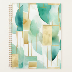 Vert Or blanc Abstrait
