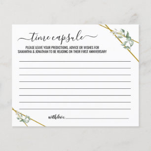 Vert or Time capsule conseil carte bilingue