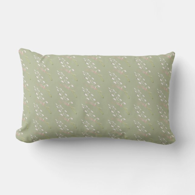 Vert sauge, crème, coussin lombaire rose de (Recto)