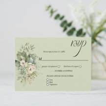 Vert sauge Eucalyptus Botanique Floral RSVP |