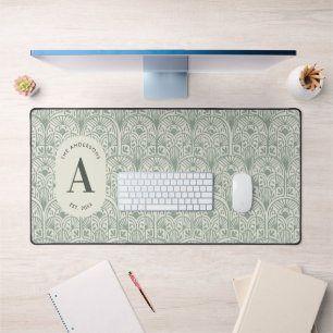 Vert Sauge Personnalisé Monogramme Élégante Famill