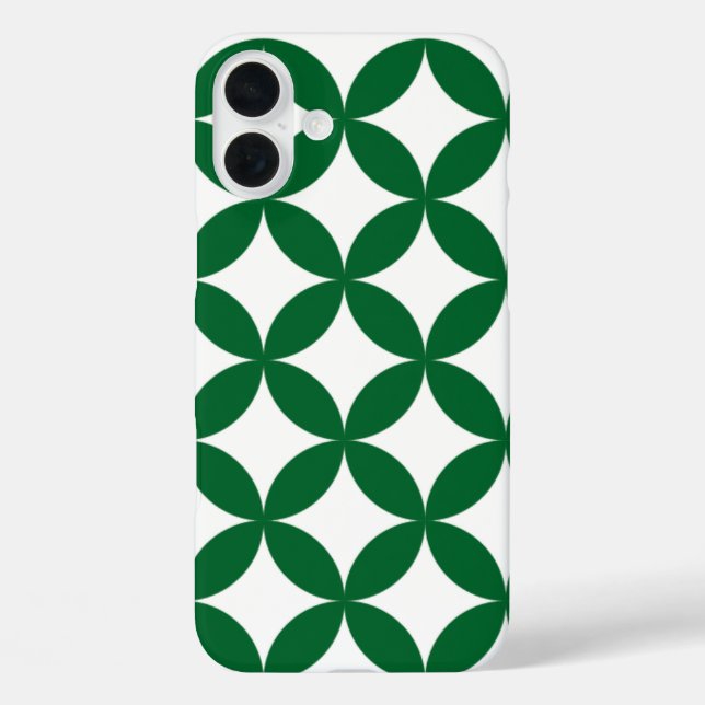 Vert Shippo iPhone 16 Coque (Verso)