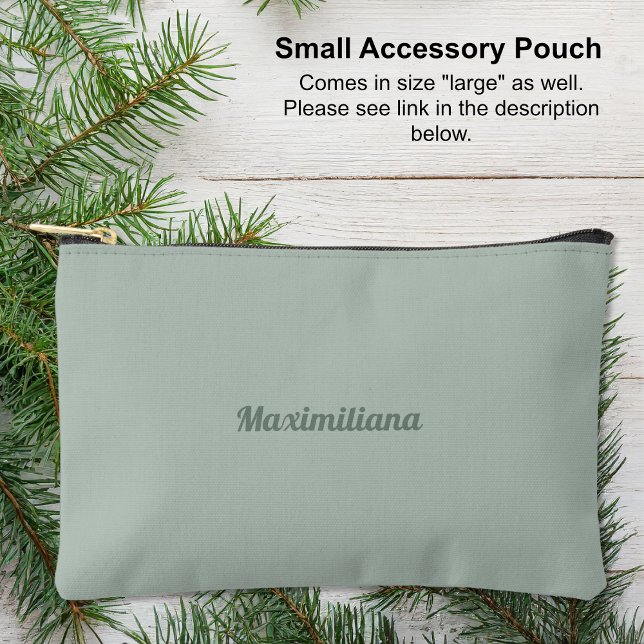 Vert - Solide petit sac d'accessoires (Small Accessory Pouch - Green - Solid by Leapfroglisics Shop)