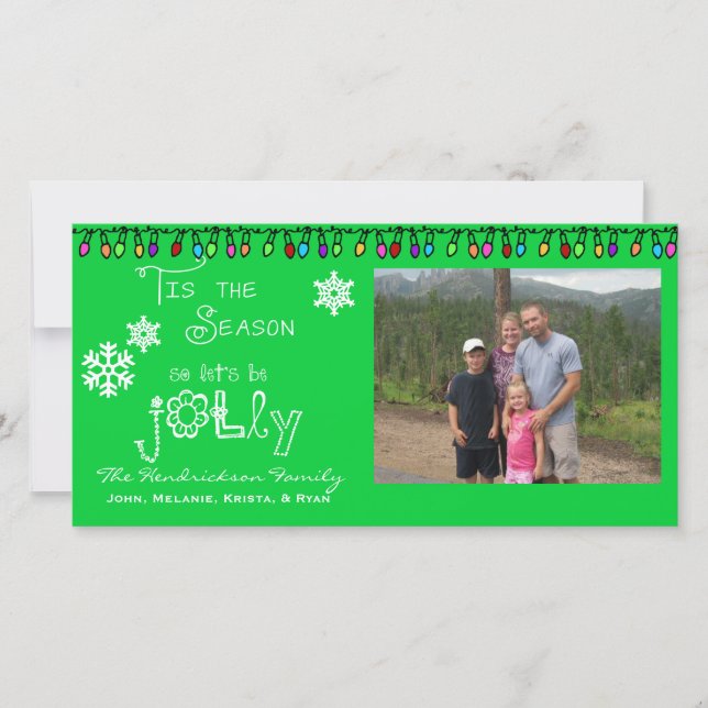 Vert Soyons Jolly Noël Carte photo de vacances (Devant)