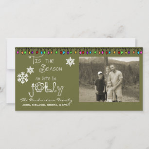 Vert Soyons Jolly Noël Carte photo de vacances