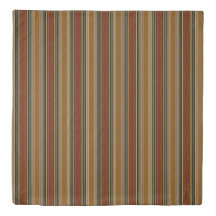Vert/Streifen Golden Brown Gemustert Duvet Cover S