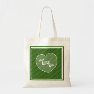 VERT vivant ! Amour ! Knit ! Sac fourre-tout à