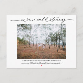 Vertagung der Hochzeit Postkarte