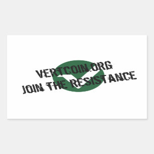Vertcoin Widerstand-Aufkleber Rechteckiger Aufkleber