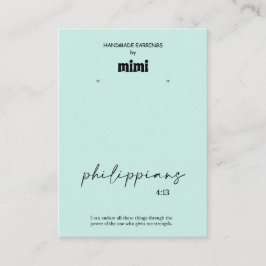 Verte Bible Verse oreille Carte de visite d'affich