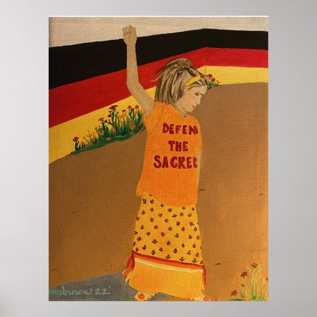 "Verteidige das heilige" Medizinrad-Poster Poster (Vorne)