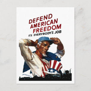 Verteidige die amerikanische Freiheit Postkarte