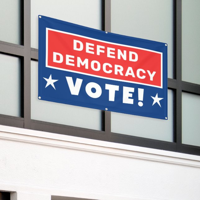 Verteidige die Demokratie! Banner (Äußeres Gebäude)