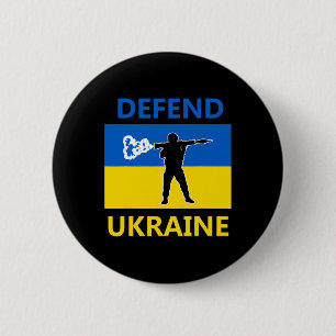 Verteidige die Ukraine - Unterstütze die Ukraine - Button