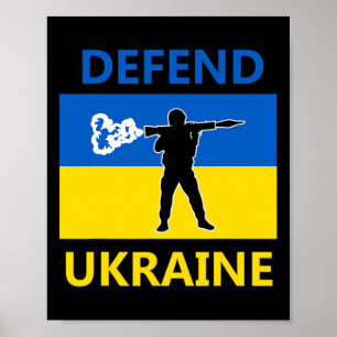 Verteidige die Ukraine - Unterstütze die Ukraine - Poster