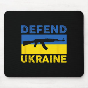 Verteidige Ukraine - Unterstütze Ukraine - Flagge Mousepad