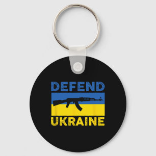 Verteidige Ukraine - Unterstütze Ukraine - Flagge Schlüsselanhänger