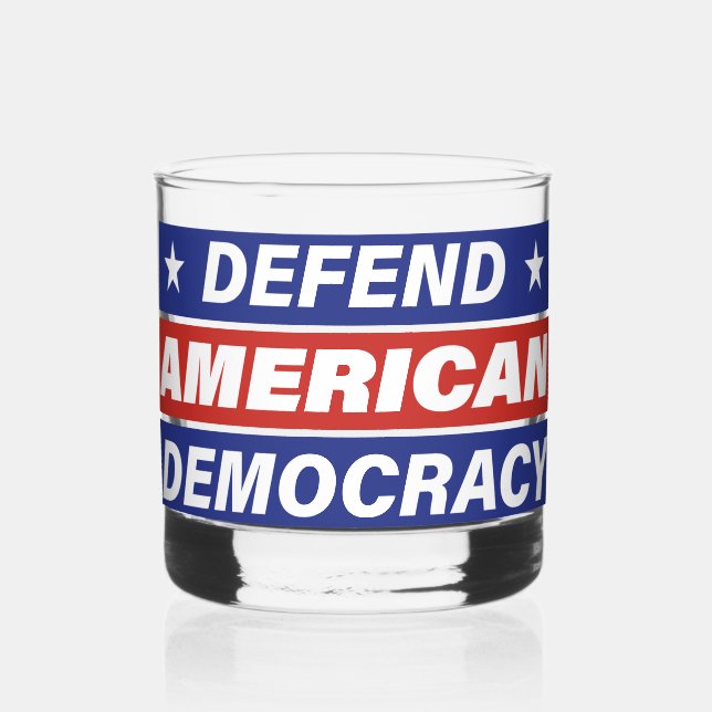 Verteidigen der amerikanischen Demokratie Schuss G Whiskyglas (Vorderseite)