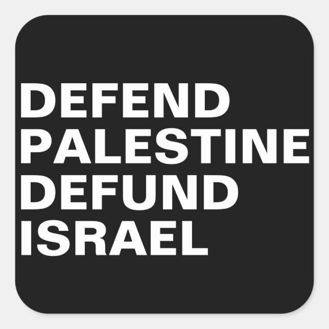 Verteidigen Palästina verteidigen Israel - Israel  Quadratischer Aufkleber (Vorderseite)