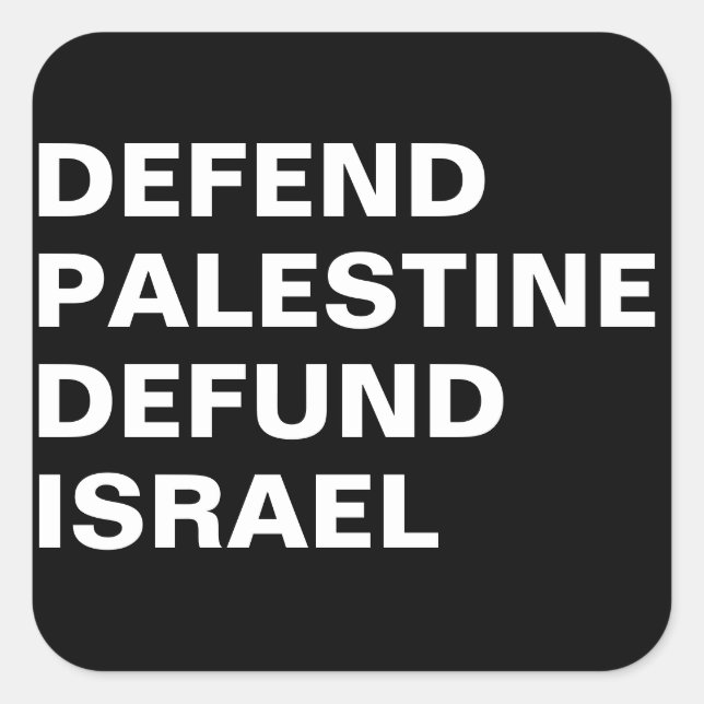 Verteidigen Palästina verteidigen Israel - Israel  Quadratischer Aufkleber (Vorderseite)