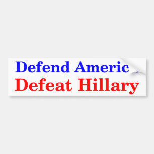 Verteidigen Sie Amerika-Niederlage Hillary Autoaufkleber