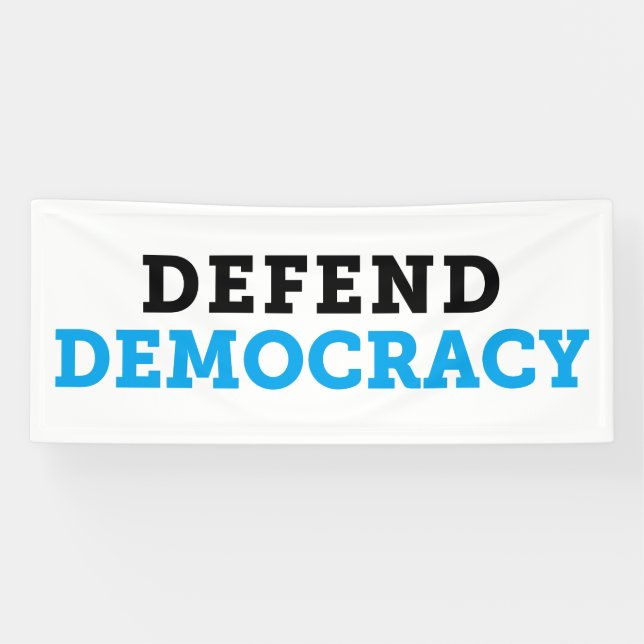 Verteidigen Sie Demokratie-Fahne Banner (Horizontal)