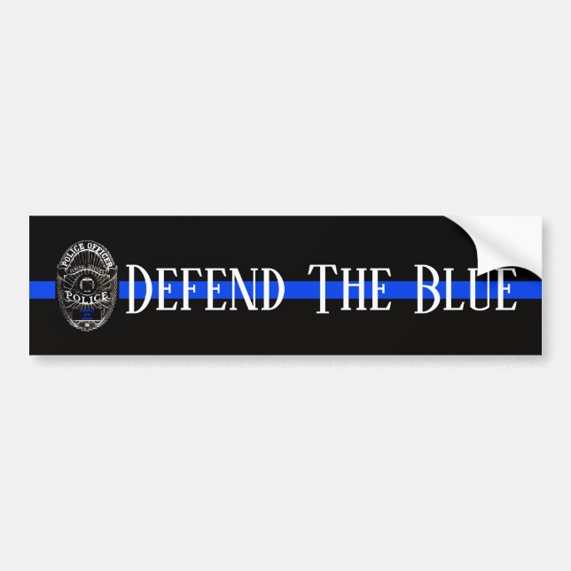 VERTEIDIGEN SIE DEN BLAUEN POLICE-AUTOAUFKLEBER AUTOAUFKLEBER (Vorne)