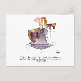 VERTEIDIGEN SIE DIE CAUSE Postcard bis April McCal Postkarte