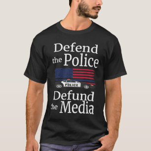 Verteidigen Sie die Polizei entschädigt die Fahne T-Shirt