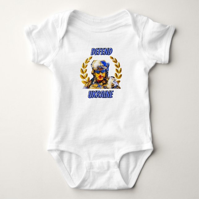 Verteidigen Sie die Ukraine - Azower Soldat. Baby Strampler (Vorderseite)