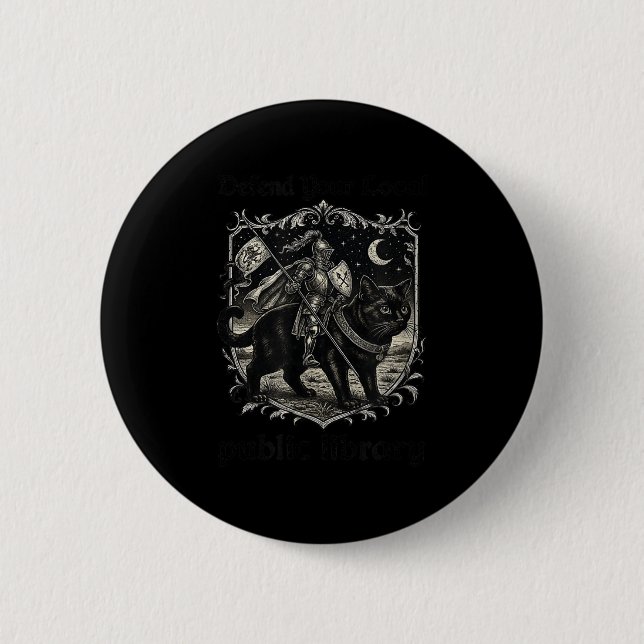 Verteidigen Sie Ihre örtliche öffentliche Biblioth Button (Vorderseite)