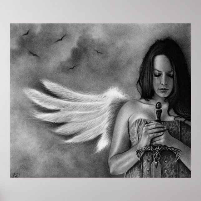 Verteidiger Angel Girl Sword Poster (Vorne)
