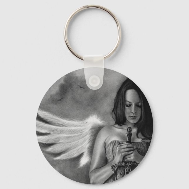 Verteidiger Angel Girl Sword Schlüsselanhänger (Vorderseite)