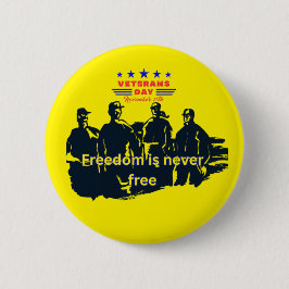 Verteidiger der Freiheit in strahlendem Gelb Button