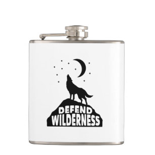 Verteidiger Wilderness Wolf Moon Flachmann