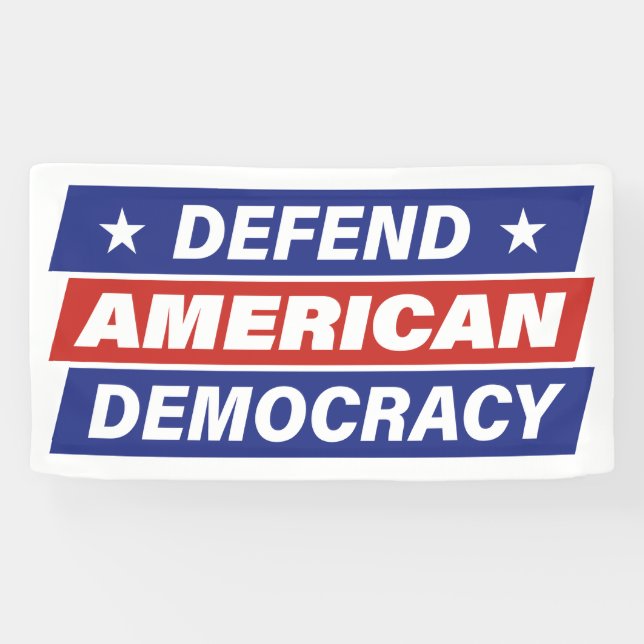 Verteidigung der amerikanischen Demokratie Banner (Horizontal)