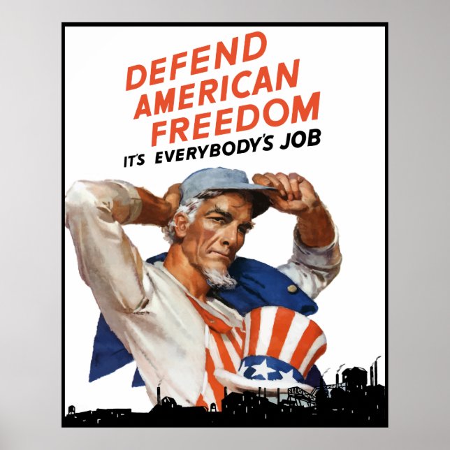 Verteidigung der amerikanischen Freiheit — Grenze Poster (Vorne)
