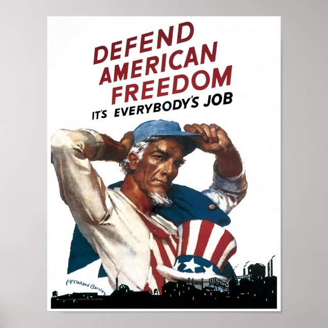 Verteidigung der amerikanischen Freiheit Poster (Vorne)